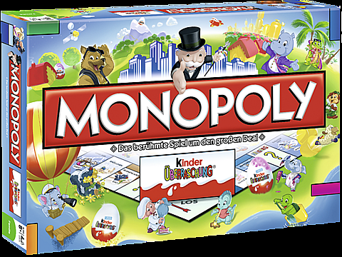 Monopoly und kinder Überraschung vereint bei Winning Moves