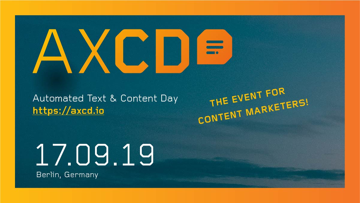 AXCD- AutomatedText& Content Day 2019
