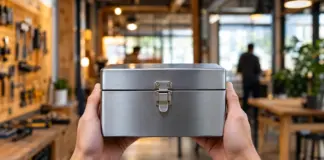 Verschlossene Metallkassette für sensible Nachweise im Startup-Hiring