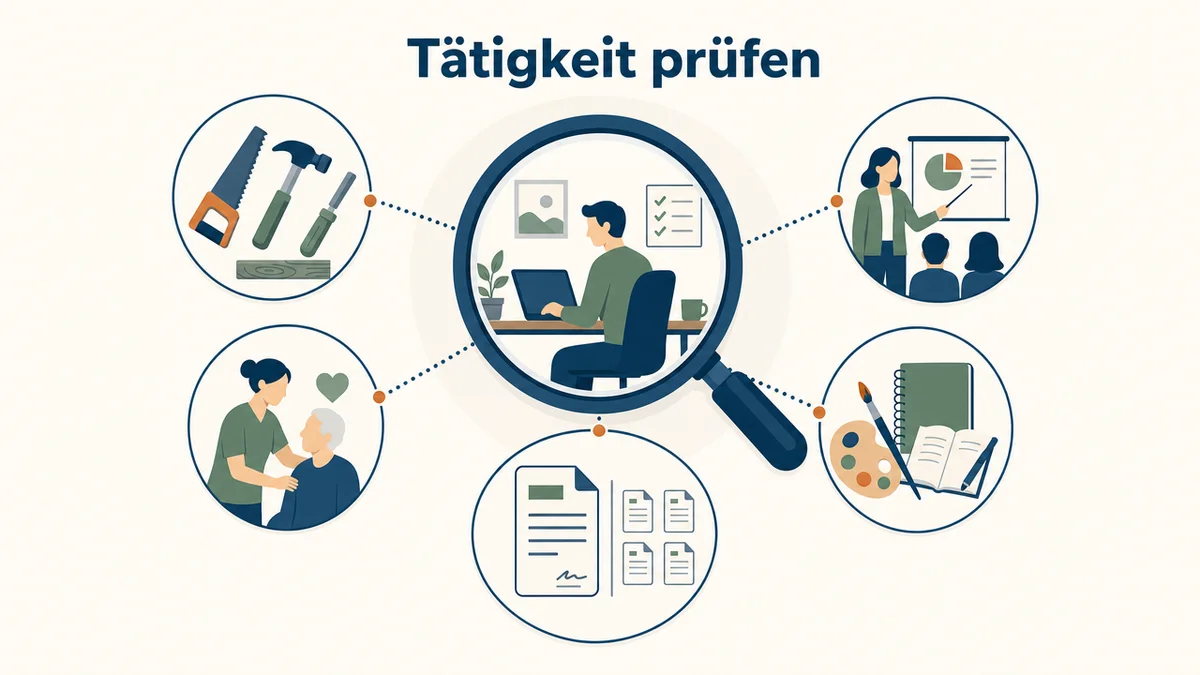 Pflichtversicherung-pruefen Infografik zu Berufsgruppen mit möglicher Rentenversicherungspflicht für Selbstständige.