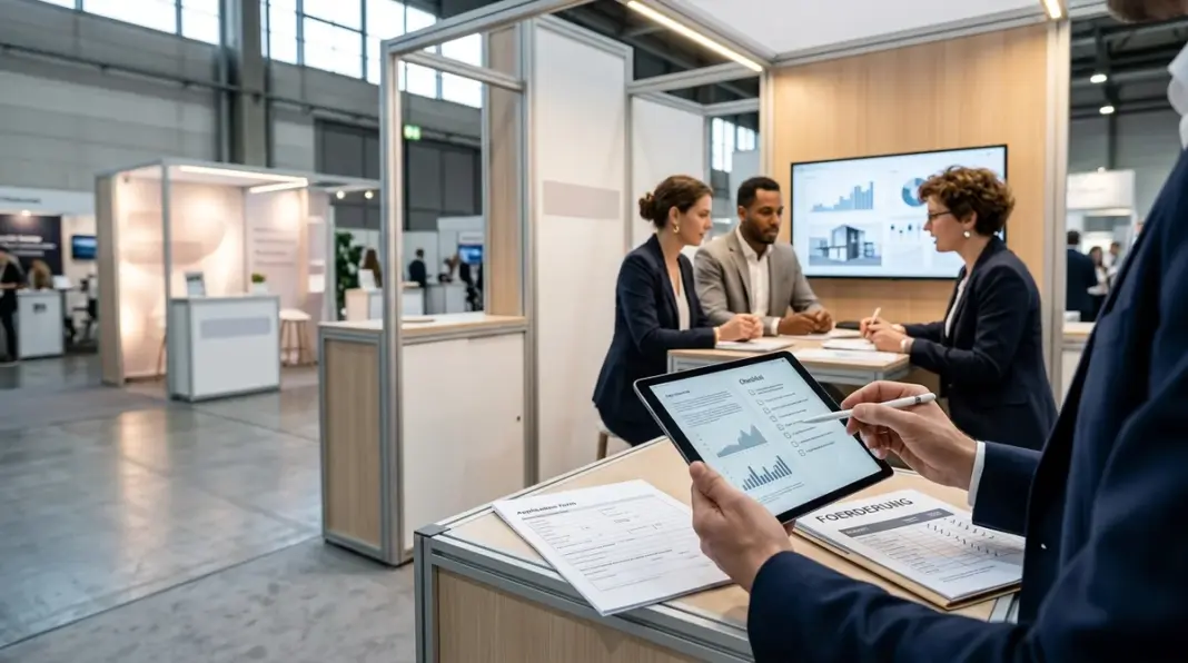 bafa-messefoerderung-startup Moderner Startup-Messestand zur BAFA Messeförderung auf einer internationalen Leitmesse