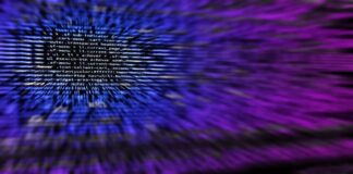 Codierungsbild als Darstellung eines Cyberangriffs
