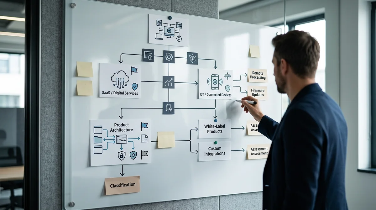 cra-relevanz-entscheidungsbaum Visuelle CRA-Entscheidungshilfe für Software, SaaS, IoT und White-Label