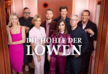 Höhle der Löwen Staffel 20: alle Sendetermine und das neue Rudel Die acht Löwen der 20. Staffel Die Höhle der Löwen, Gruppenbild mit Sendungslogo