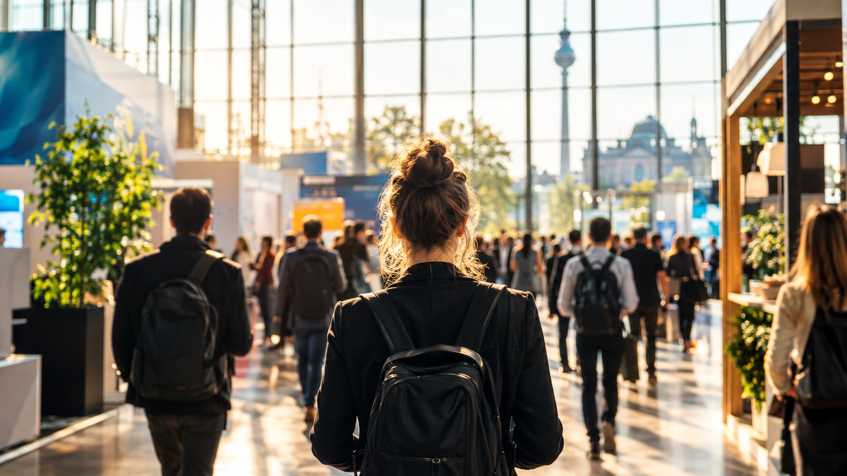 E-commerce Berlin Expo 2027: Weitläufige Messehalle in Berlin mit hohen Glasfronten