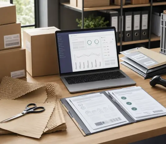 Versandmaterial und Unterlagen zur LUCID-Compliance in einem Online-Shop