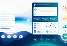 Abstrakte Visualisierung von SEO für AI Overviews mit Suchergebnissen und KI-Antworten