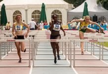 Hürdenlauf als Darstellung der Probleme beim gründen