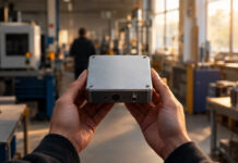 Startup Accelerator NRW 2026/27: Welche Programme zu deiner Phase passen Unmarkierter Hardware-Prototyp in Händen vor einer unscharfen Werkstattkulisse