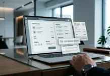 Moderner Online-Shop mit visualisiertem Widerrufsbutton und digitalem Bestätigungsprozess